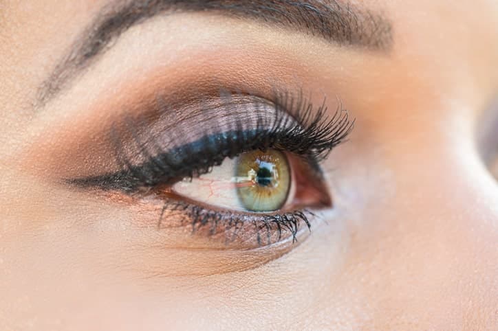 close up picture of a woman's eye